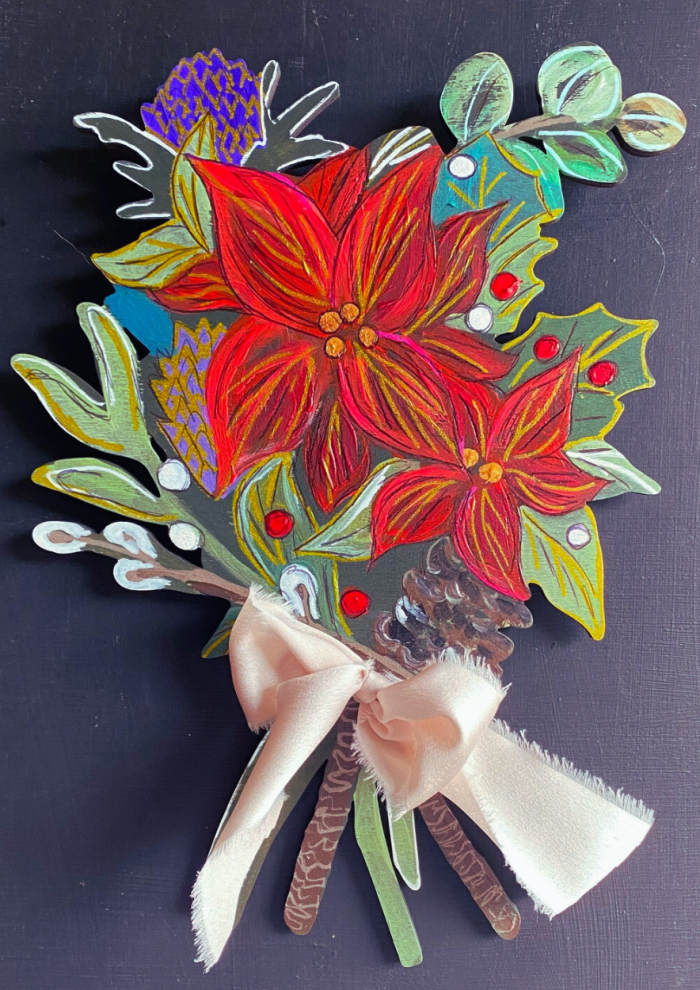 Hand-painted Winter Bouquet