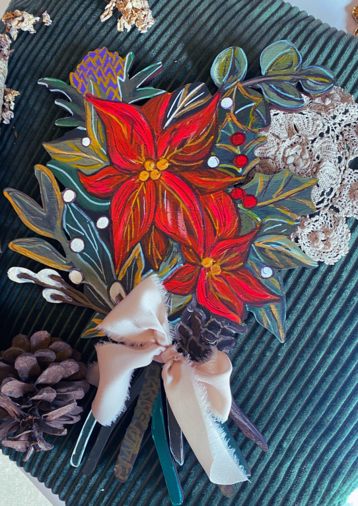 Hand-painted Winter Bouquet - Image 3